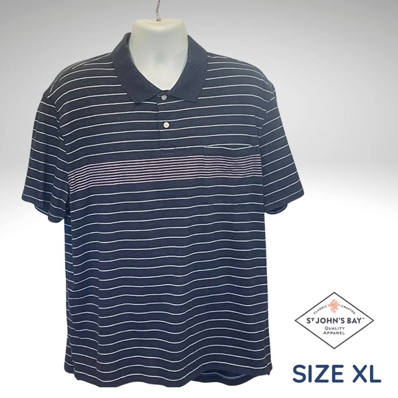 St. John's Bay Other - St. John's Bay Blue & Pink Striped Shirt - Size XL